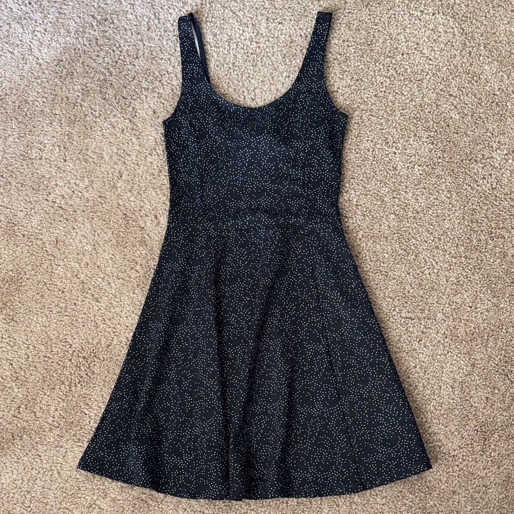 H&M Black Mini Dress with White Dots